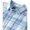 imageThe Childrens Place Baby Boys and Toddler Poplin Long Sleeve Button Down ShirtMellow Aqua Plaid