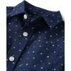 imageThe Childrens Place Baby Boys and Toddler Poplin Long Sleeve Button Down ShirtNavy Geo