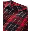 imageThe Childrens Place Baby Boys and Toddler Poplin Long Sleeve Button Down ShirtRedBlack Plaid