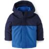 imageThe Childrens Place Baby Boys and Toddler Heavy 3 in 1 Winter Jacket Wind WaterResistant Shell Fleece InnerTidal