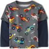 imageThe Childrens Place Baby Boys and Toddler Layered Long Sleeve TShirtBlack Ice