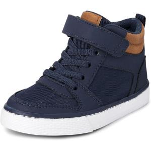 imageThe Childrens Place Baby Boys Casual Lace Up Hi Top SneakerNavy