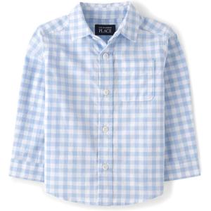 imageThe Childrens Place Baby Boys and Toddler Poplin Long Sleeve Button Down ShirtWhirlwind Plaid