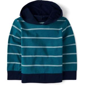 imageThe Childrens Place Baby Boys and Toddler Shirt with HoodSeafare Stripe