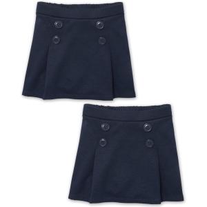 imageThe Childrens Place Baby Girls Ponte Knit Button Skort 2 PackTidal 2 Pack