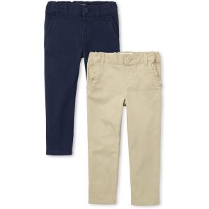 imageThe Childrens Place Baby Girls and Toddler Skinny Chino PantsSandyTidal 2pack