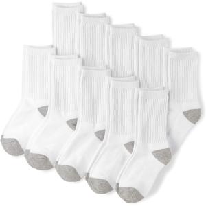 imageThe Childrens Place Boys Crew Socks 10PackWhite 10pack