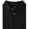 imageThe Childrens Place Boys Uniform Long Sleeve Pique PoloBlackRenew Blue 2pack