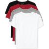 imageThe ChildrenS Place Boys Basic Short Sleeve TeeBlackRubyH GrayWhite 4pack