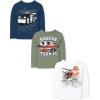 imageThe Childrens Place Baby Boys Dino Long Sleeve Graphic TShirtsPolice RacerRecuseHelicopter 3pack