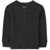 imageThe Childrens Place Baby Toddler Boys Long Sleeve Thermal Henley TopPitch Black