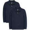 imageThe Childrens Place Boys Multipack Long Sleeve Soft Jersey Knit PolosNautico 2pack