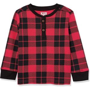 imageThe Childrens Place Baby Toddler Boys Long Sleeve Thermal Henley TopRuby