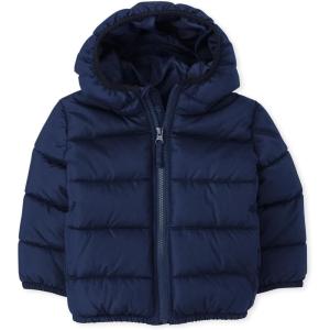 imageThe Childrens Place Baby and Toddler Boys Medium Weight WindResistant WaterResistant Puffer JacketNavy