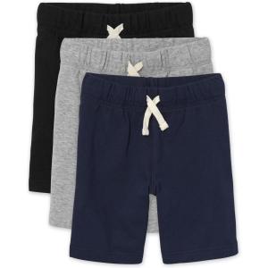 imageThe Childrens Place Boys French Terry Casual ShortsBlackH GreyNavy 3 Pack
