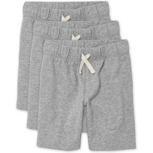 imageThe Childrens Place Boys French Terry Casual ShortsHeather Grey 3 Pack