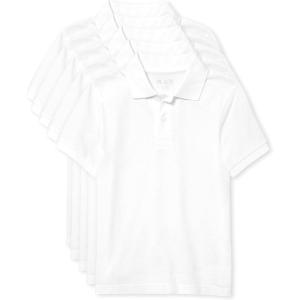 imageThe Childrens Place Boys Multipack Short Sleeve Pique PoloWhite 5pack