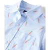 imageThe Childrens Place Boys Long Sleeve Button Down ShirtsBlue Carrot Print