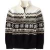 Black Fairisle Quarter Zip