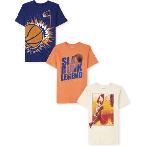 imageThe Childrens Place Baby Boys Sports Short Sleeve Graphic TShirtsmultipacksBasketball Slam 3pack