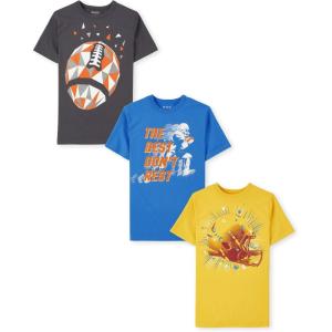 imageThe Childrens Place Baby Boys Sports Short Sleeve Graphic TShirtsmultipacksFootballer 3pack