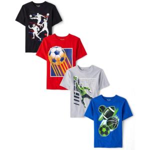 imageThe Childrens Place Baby Boys Sports Short Sleeve Graphic TShirtsmultipacksMultisports 4pack