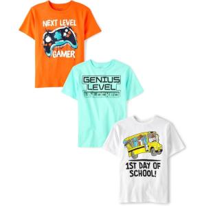imageThe Childrens Place Baby School Days Short Sleeve Graphic TShirtsmultipacks1st Day of School 3pack