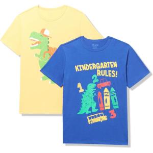 imageThe Childrens Place Baby School Days Short Sleeve Graphic TShirtsmultipacksKindergartenSchool Dino 2pack