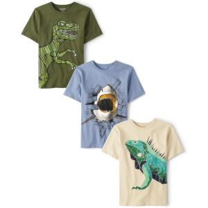 imageThe Childrens Place Boys Graphic Tee MultipacksDinoSharkIguana 3pack