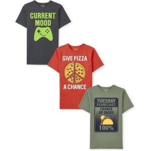 imageThe Childrens Place Boys Graphic Tee MultipacksMoodPizza ChanceTaco Tues 3pack