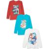 imageThe Childrens Place Boys Dino Long Sleeve Graphic TShirtsDino BossDino SurfTrex 3pack