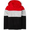 imageThe Childrens Place Boys Long Sleeve Shirt with HoodRed Colorblock