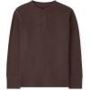 imageThe Childrens Place Boys Long Sleeve Thermal Henley ShirtBrown Bear