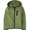 imageThe Childrens Place Boys Soft Tech Hooded Full Zip Up SweatshirtOlive