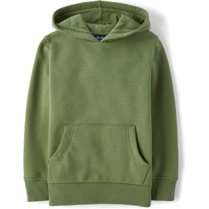imageThe Childrens Place Boys Long Sleeve Fleece Hooded Pullover SweatshirtTruly Olve