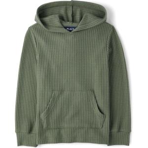 imageThe Childrens Place Boys Long Sleeve Thermal Knit Hooded PulloverGreenwich