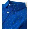 imageThe Childrens Place Baby Boys Poplin Short Sleeve Button Down ShirtBlue Palm Geo