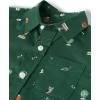 imageThe Childrens Place Baby Boys Poplin Short Sleeve Button Down ShirtGreen School Print
