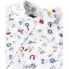 imageThe Childrens Place Baby Boys Poplin Short Sleeve Button Down ShirtWhite School Doodle