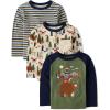 imageThe Childrens Place Baby Boys Long Sleeve Everday Casual Knit ShirtWilderness 3pack