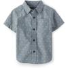 imageThe Childrens Place Baby Boys Poplin Short Sleeve Button Down ShirtChambray Horse Shoe