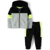 imageThe Childrens Place Baby Boys Sweatshirt and Sweatpant 2 Piece OutfitBlack