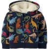 imageThe Childrens Place Baby Boys and Toddler Long Sleeve Sherpa Lined ZipFront Hoodie SweatshirtBlue Dino
