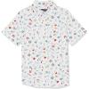 imageThe Childrens Place Baby Boys and Toddler Poplin Short Sleeve Button Down ShirtSchool Doodle White