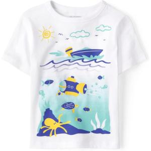 imageThe Childrens Place Baby Boys Handsome Trouble Short Sleeve Graphic T shirtUnder the Sea