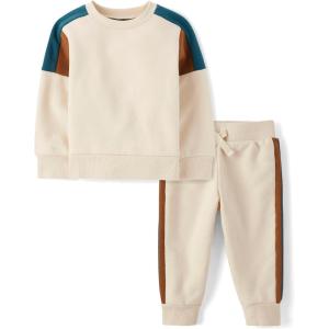 imageThe Childrens Place Baby Boys Sweatshirt and Sweatpant 2 Piece OutfitHay Stack