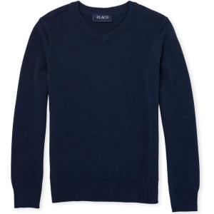 imageThe Childrens Place Boys Long Sleeve VNeck SweaterTidal Single