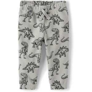 imageThe Childrens PlaceBaby Boysand Toddler Fleece Jogger PantsGrey Dino6 Months9 Months