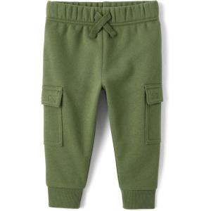 imageThe Childrens PlaceBaby Boysand Toddler Fleece Jogger PantsOlive Cargo12 Months18 Months