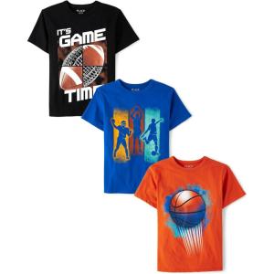 imageThe Childrens PlaceBoysSports Short Sleeve Graphic TShirtsMultipacksSports 3PackMedium